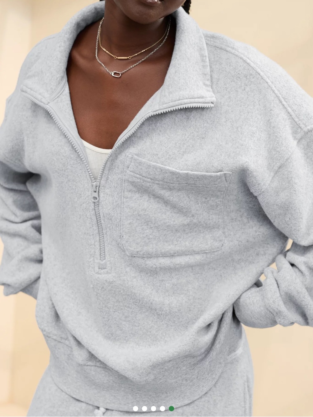 Aerie softest quarter zip in heather grey size small-have matching bottoms too
